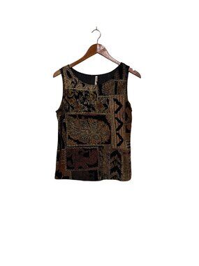White Stag Womens Tapestry Tank Top  M (8/10) Multicolor Patchwork Whimsygoth